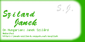 szilard janek business card